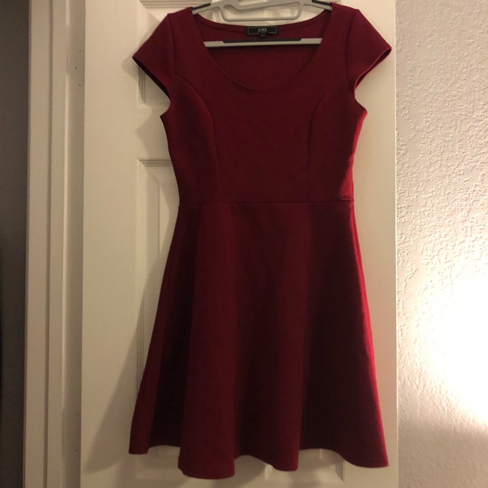 Fit and Flare Red Dress